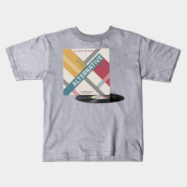 RETRO VINYL ALTERNATIVE SOUNDS Kids T-Shirt by elSALMA